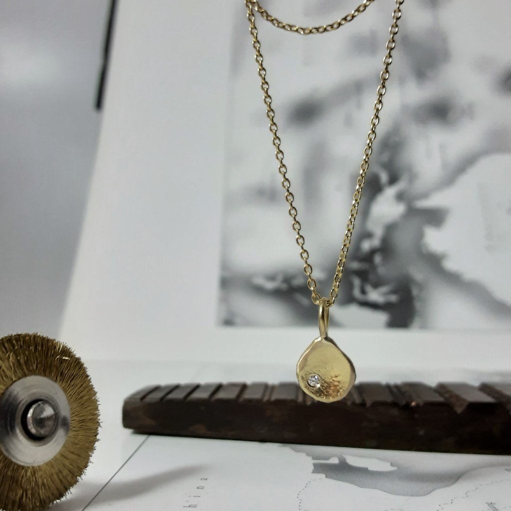 Gold Diamond Necklace.